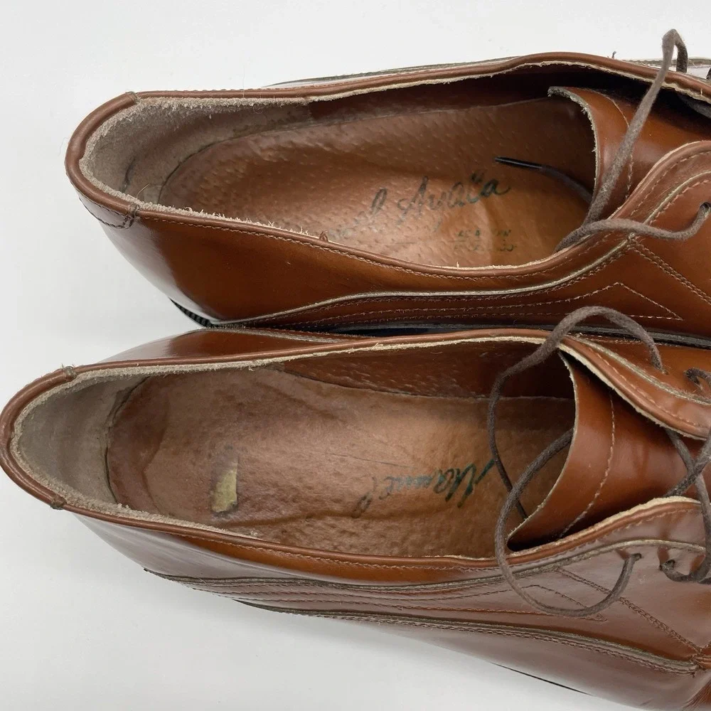 M. Ayala Brown Leather Lace-up Dress Shoes -28.5 US Size‎ 10